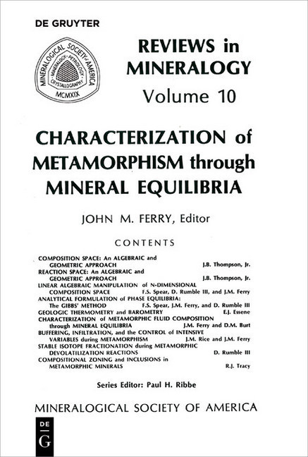 Characterization of Metamorphism through Mineral Equilibria main product photo