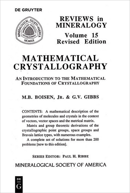 Mathematical Crystallography main product photo