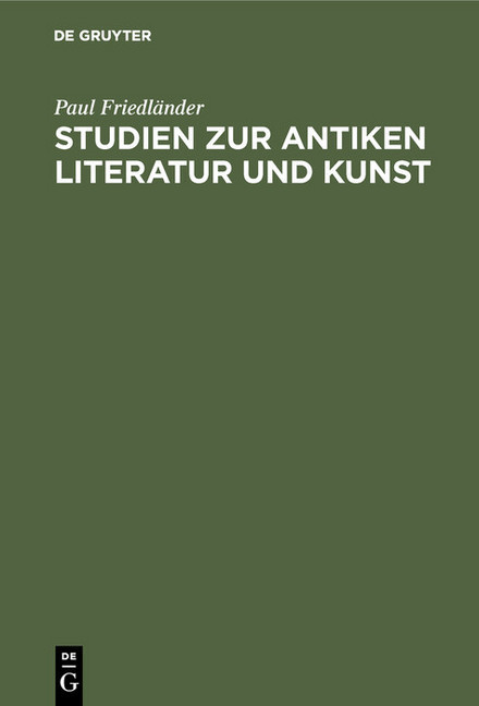 Studien zur antiken Literatur und Kunst main product photo