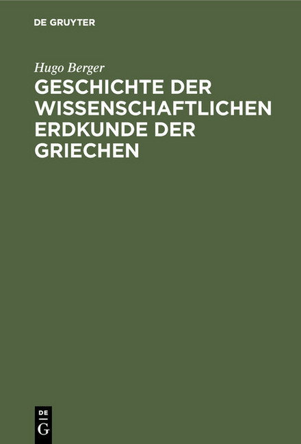 Geschichte der wissenschaftlichen Erdkunde der Griechen main product photo