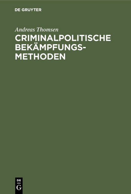 Criminalpolitische Bekämpfungsmethoden main product photo