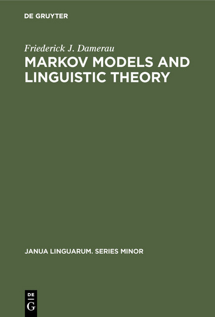 Markov Models and Linguistic Theory main product photo