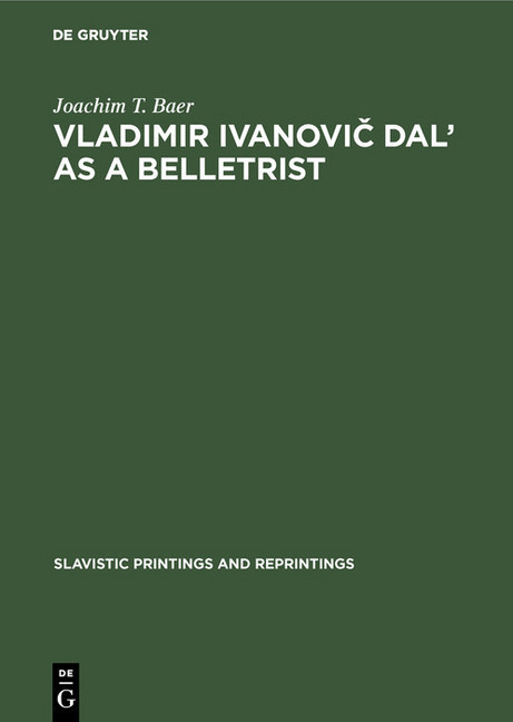 Vladimir Ivanovi? Dal' as a Belletrist main product photo