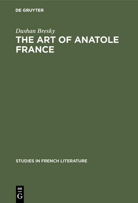 The art of Anatole France main product photo