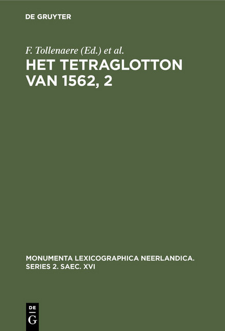 Het Tetraglotton van 1562, 2 main product photo