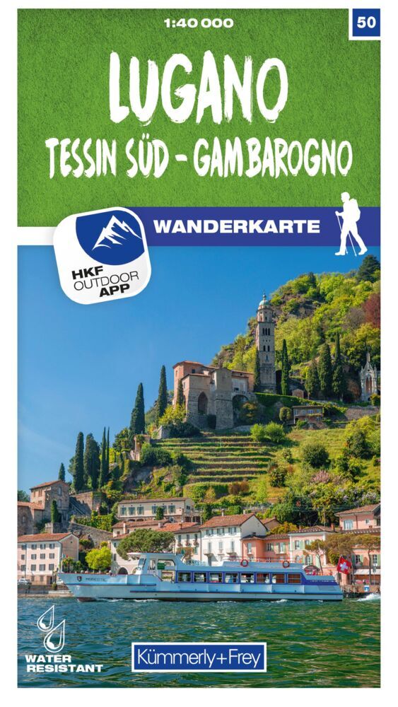 Kümmerly+Frey Wanderkarte 50 Lugano 1:40.000 main product photo