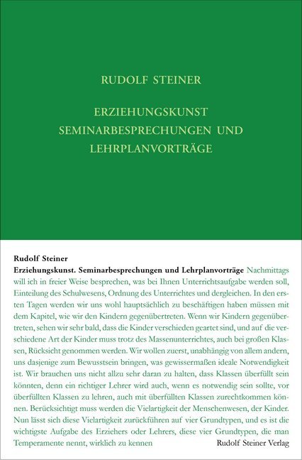 Erziehungskunst. Seminarbesprechungen und Lehrplanvorträge main product photo