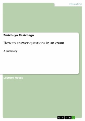 How to answer questions in an exam