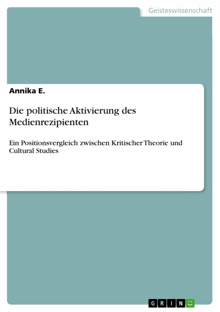 Die politische Aktivierung des Medienrezipienten main product photo