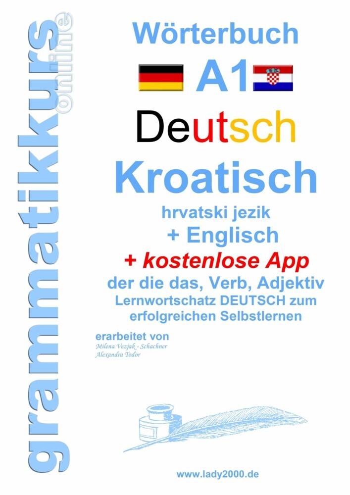 Wörterbuch Deutsch - KROATISCH- Englisch Niveau A1 main product photo