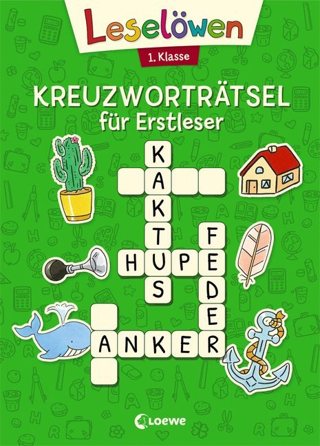 Leselöwen Kreuzworträtsel für Erstleser - 1. Klasse (Grün) main product photo