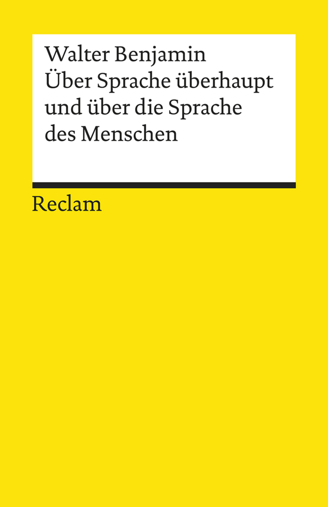 Über Sprache überhaupt und über die Sprache des Menschen main product photo