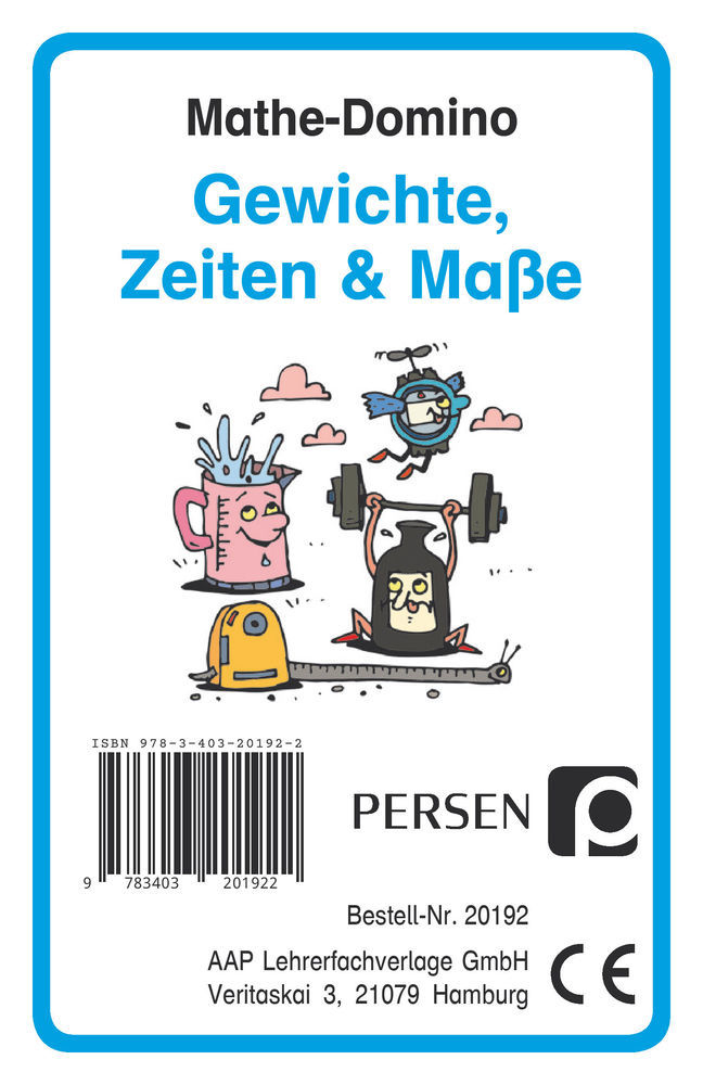 Mathe-Domino: Gewichte, Zeiten & Maße (Kartenspiel) main product photo
