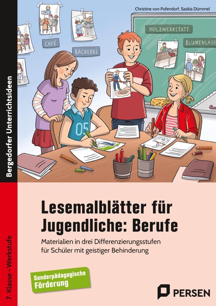Lesemalblätter für Jugendliche: Berufe main product photo