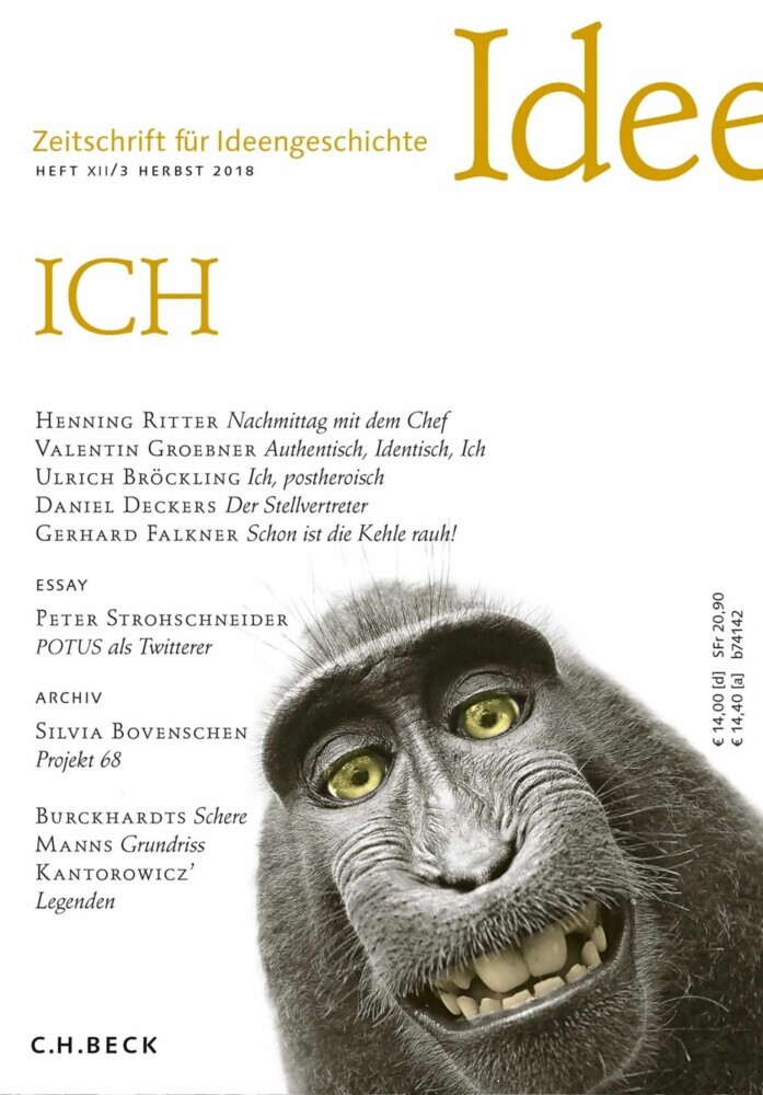 Zeitschrift für Ideengeschichte Heft XII/3 Herbst 2018 main product photo