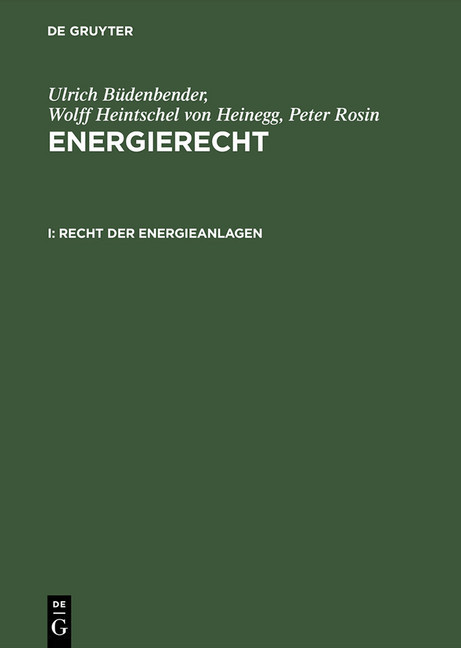 Recht der Energieanlagen main product photo