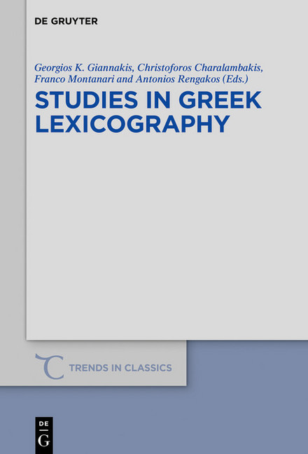 Studies in Greek Lexicography main product photo