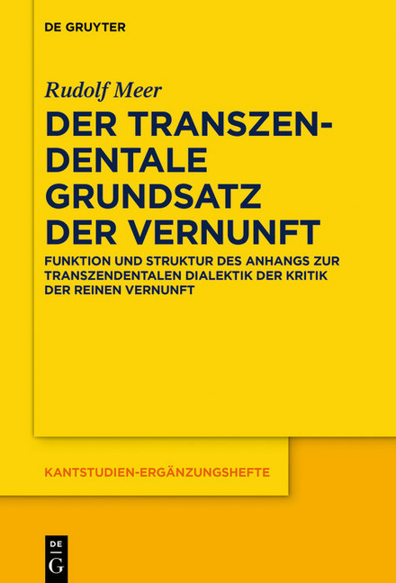 Der transzendentale Grundsatz der Vernunft main product photo