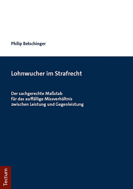 Lohnwucher im Strafrecht main product photo