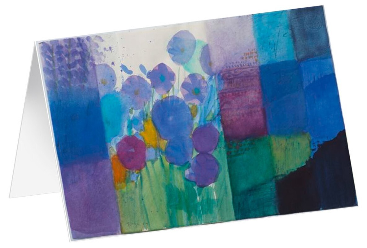Kunstkarten "Blaue Blüte" 5 Stk. main product photo
