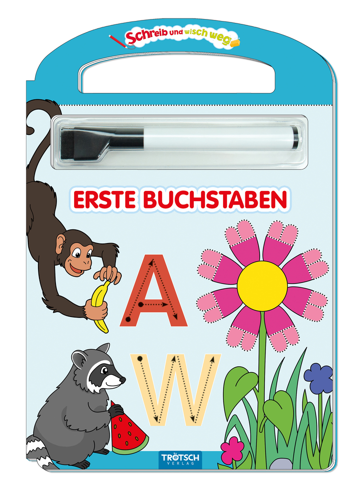 Schreib und wisch weg - Erste Buchstaben, m. Stift main product photo