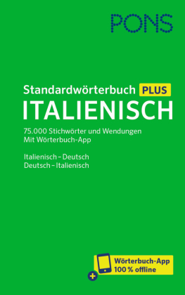 PONS Standardwörterbuch Plus Italienisch, m.  Buch, m.  Online-Zugang