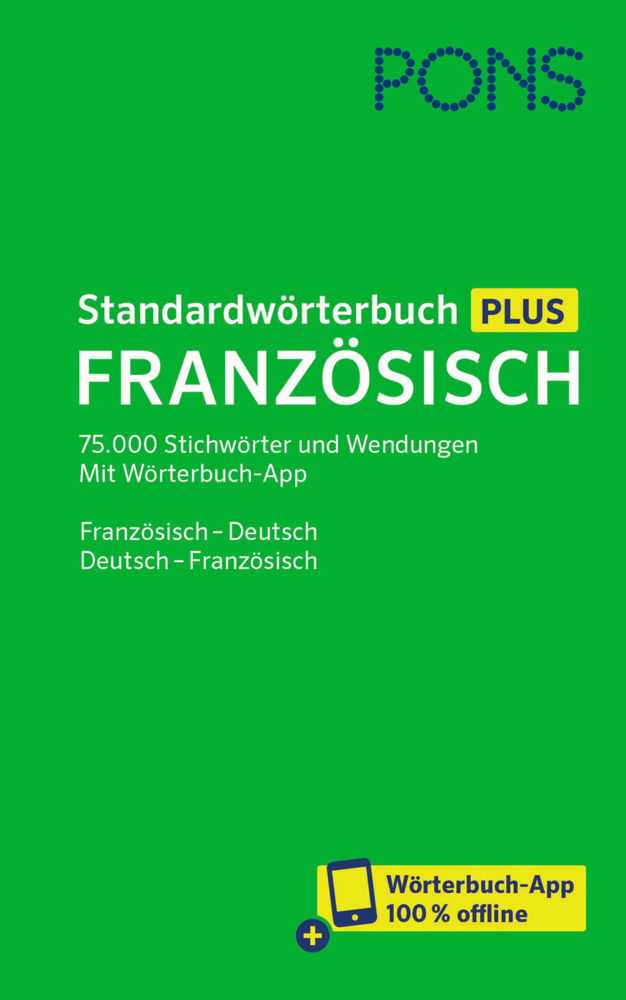PONS Standardwörterbuch Plus Französisch, m. Buch, m. Online-Zugang main product photo