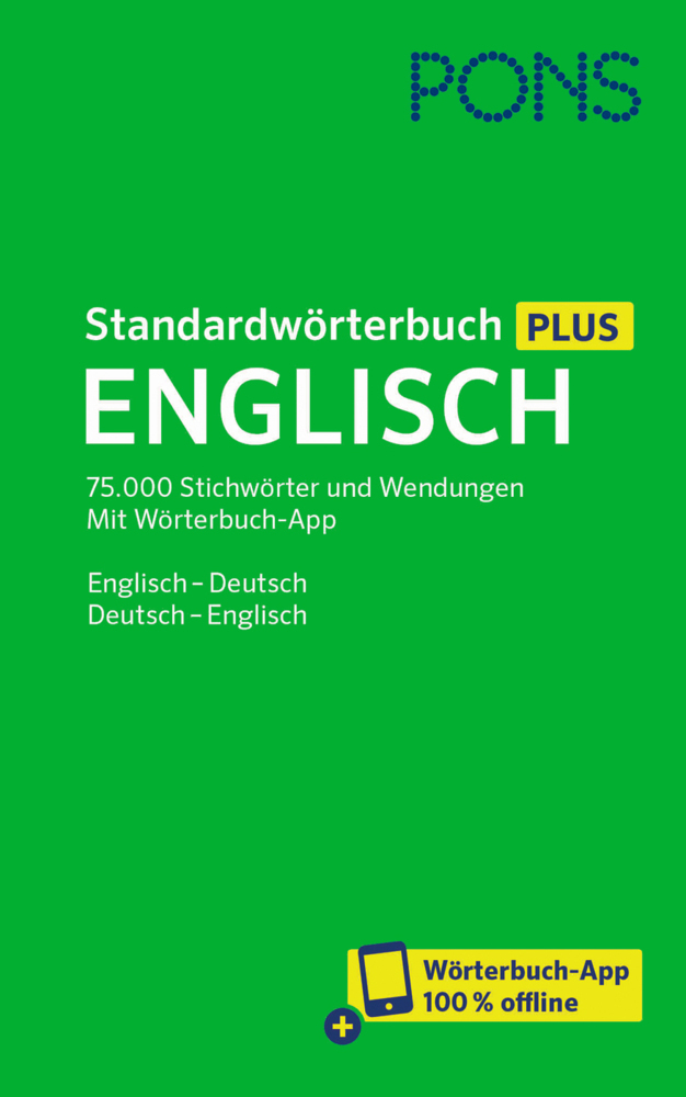 PONS Standardwörterbuch Plus Englisch, m. Buch, m. Online-Zugang main product photo