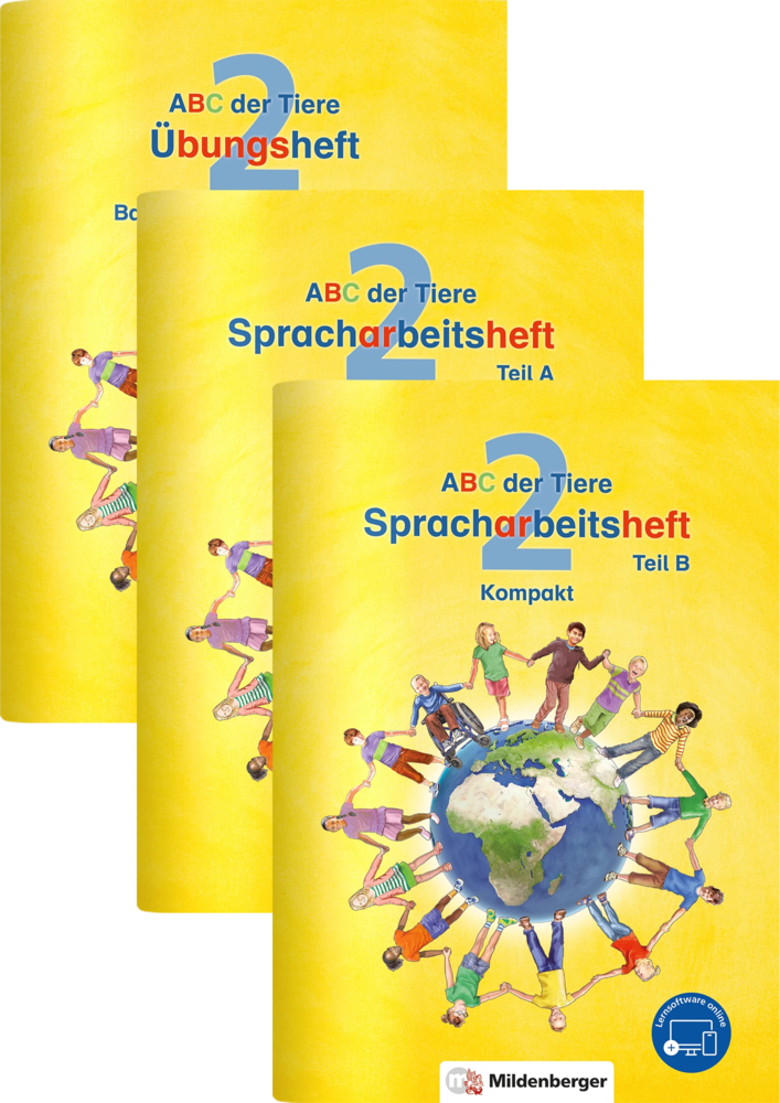 ABC der Tiere 2 - 2. Schuljahr, Spracharbeitsheft Kompakt, 3 Hefte mit CD-ROM main product photo