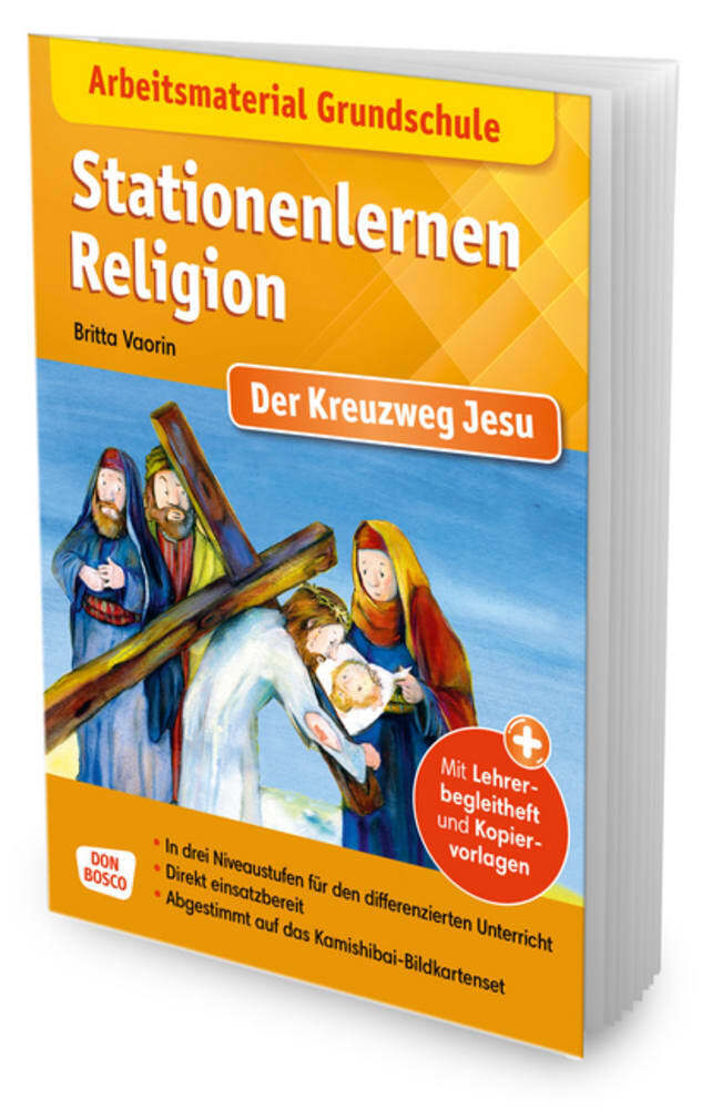 Arbeitsmaterial Grundschule. Stationenlernen Religion: Der Kreuzweg Jesu, m. 1 Beilage main product photo