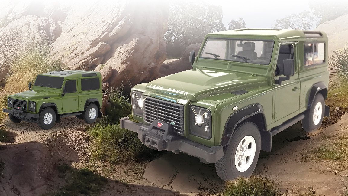 Jamara Land Rover Defender 1:24 grün 27MHz main product photo