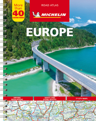 Michelin Straßenatlas Europa mit Spiralbindung. Michelin Atlas routier Europe