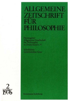 Allgemeine Zeitschrift für Philosophie: Heft 1.2/1976