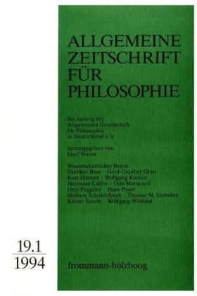 Allgemeine Zeitschrift für Philosophie: Heft 19.1/1994