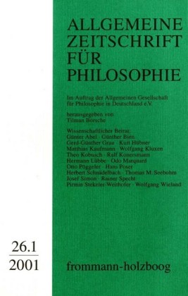 Allgemeine Zeitschrift für Philosophie: Heft 26.1/2001