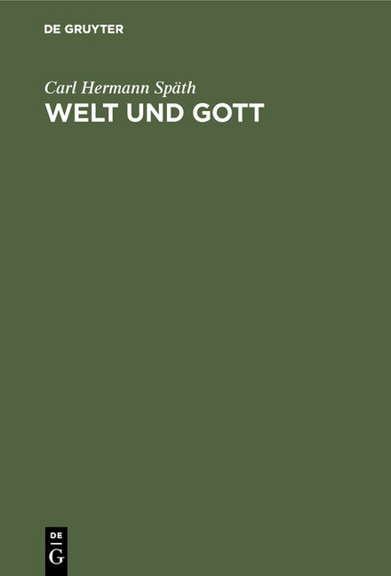 Welt und Gott main product photo