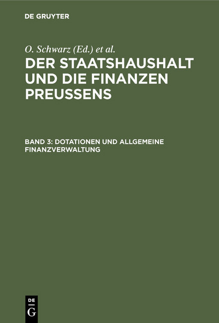 Dotationen und Allgemeine Finanzverwaltung main product photo