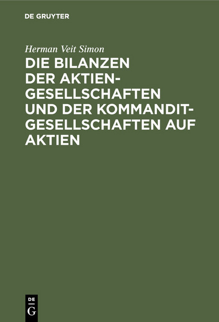 Die Bilanzen der Aktiengesellschaften und der Kommanditgesellschaften auf Aktien main product photo