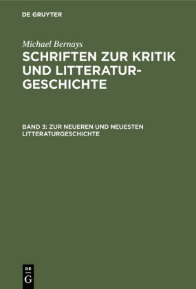 Zur neueren und neuesten Litteraturgeschichte