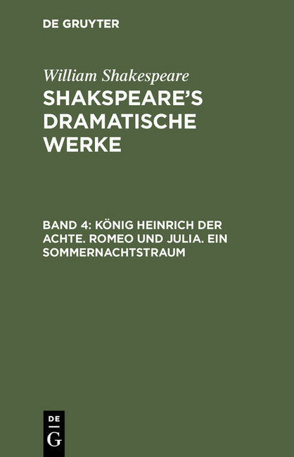 König Heinrich der Achte. Romeo und Julia. Ein Sommernachtstraum main product photo