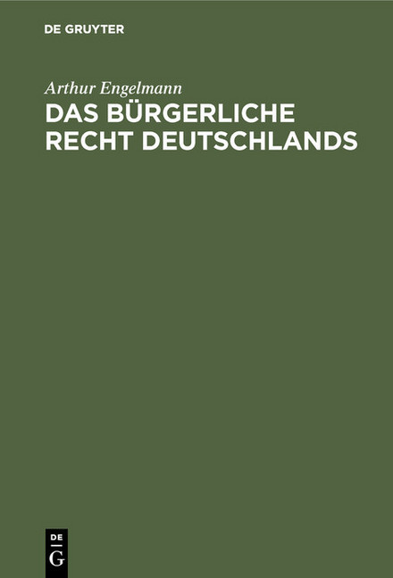 Das bürgerliche Recht Deutschlands main product photo