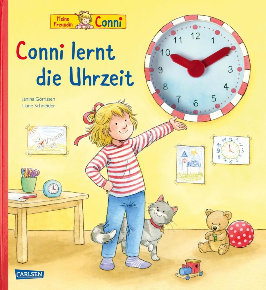 Conni-Pappbilderbuch: Conni lernt die Uhrzeit main product photo
