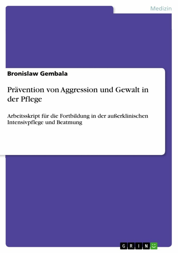 Prävention von Aggression und Gewalt in der Pflege main product photo