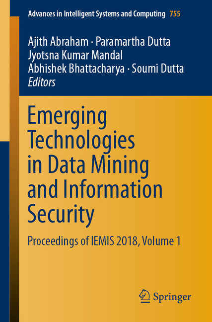 Emerging Technologies in Data Mining and Information Security main product photo