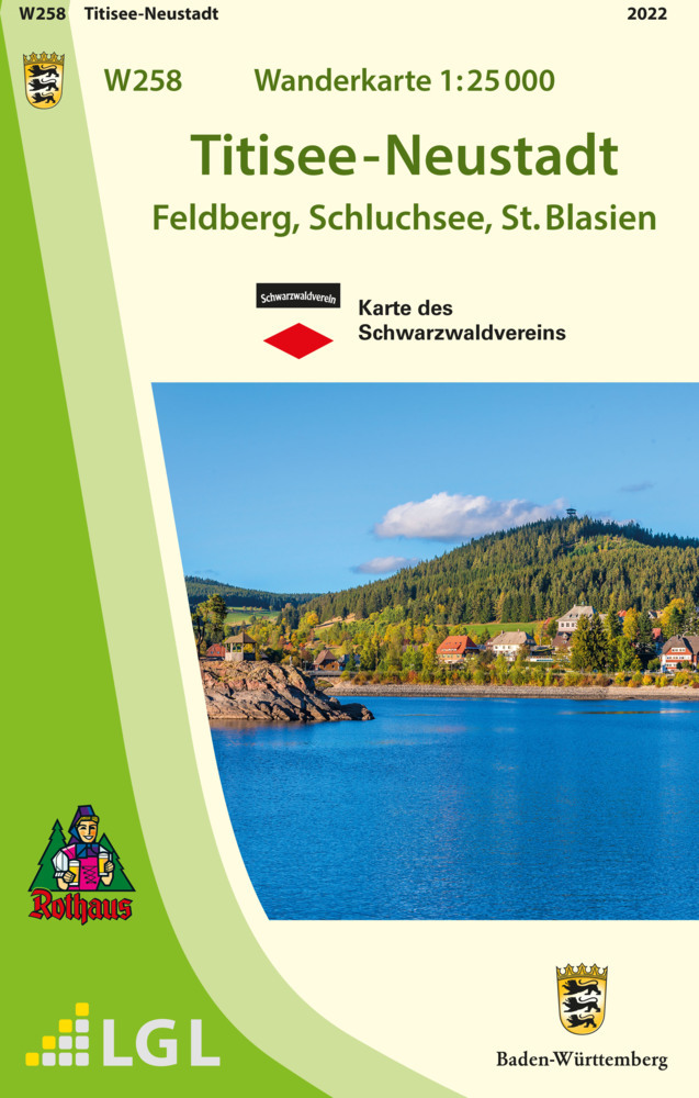 Topographische Wanderkarte Baden-Württemberg Titisee-Neustadt main product photo