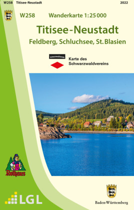 Topographische Wanderkarte Baden-Württemberg Titisee-Neustadt