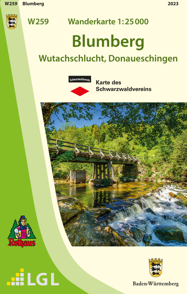 Topographische Wanderkarte Baden-Württemberg Blumberg main product photo