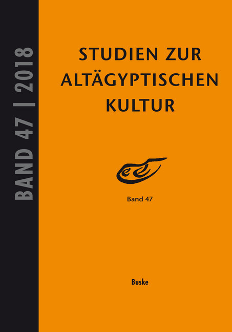 Studien zur Altägyptischen Kultur Band 47 main product photo