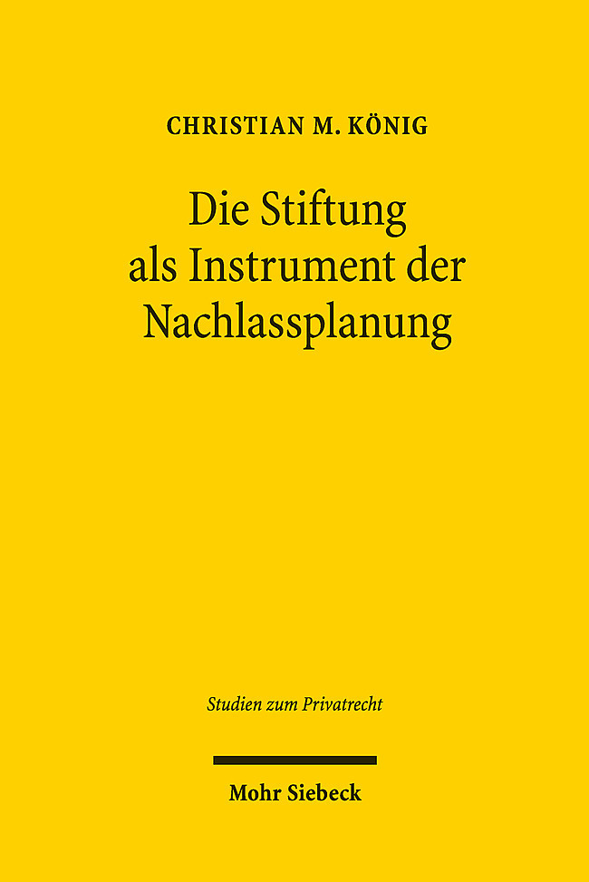 Die Stiftung als Instrument der Nachlassplanung main product photo