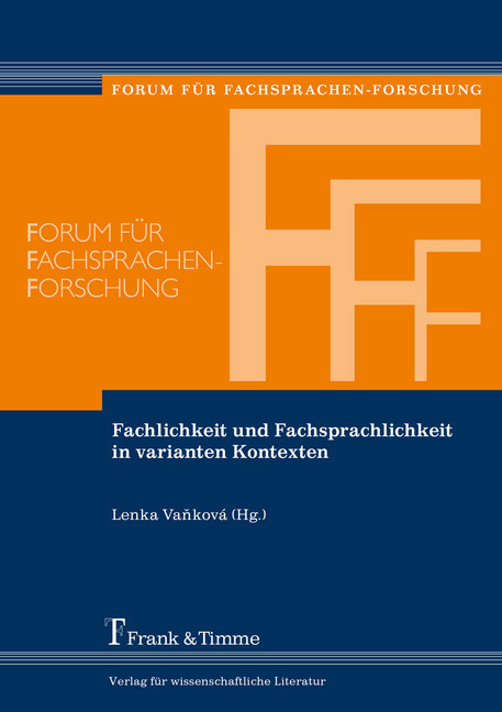 Fachlichkeit und Fachsprachlichkeit in varianten Kontexten main product photo
